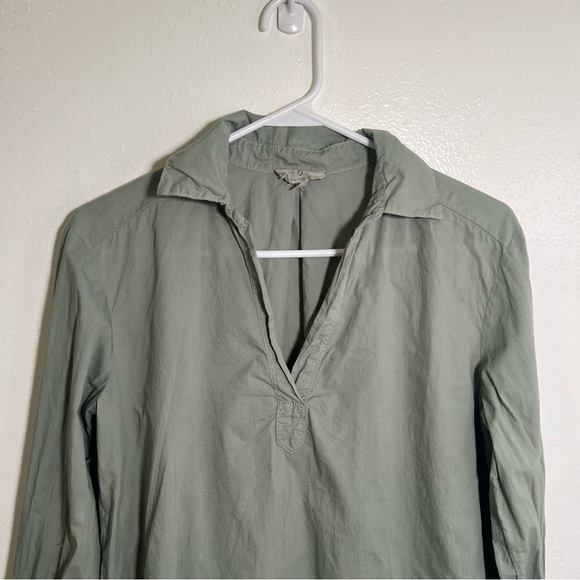 Lou & Grey Split Neck Tunic Top Light Green XS - Picture 2 of 9